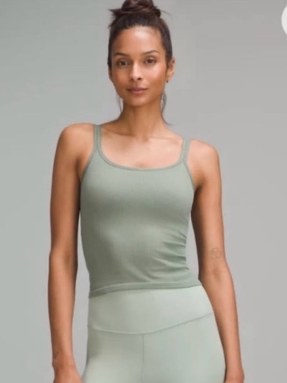 NWOT Lululemon Matching Ribbed Grey Eucalyptus Set. Size 4 - Picture 9 of 12